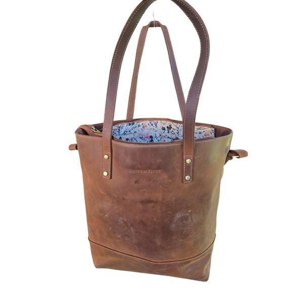 House of Flynn Handbags - House of Flynn Brown Leather Camera Tote Bag
